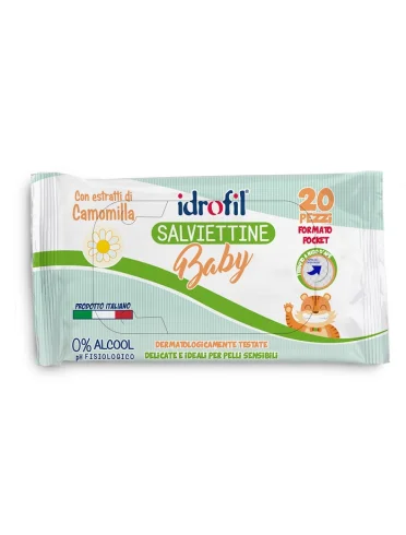 Idrofil salviettine baby estratti di camomilla 20 pezzi Idrofil salviettine baby estratti di camomilla 20 pezzi