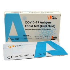 TEST ANTIGENICO RAPIDO COVID-19 ALLTEST AUTODIAGNOSTICO DETERMINAZIONE QUALITATIVA ANTIGENI SARS-COV-2 IN CAMPIONI SALIVARI MEDIANTE IMMUNOCROMATOGRAFIA