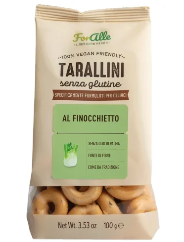 Foralle tarallini senza glutine al finocchietto 100 g Foralle tarallini senza glutine al finocchietto 100 g