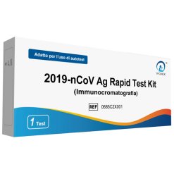 TEST ANTIGENICO RAPIDO COVID-19 V-CHEK AUTODIAGNOSTICO DETERMINAZIONE QUALITATIVA ANTGENI SARS-COV-2 IN TAMPONI NASALI MEDIANTE IMMUNOCROMATOGRAFIA