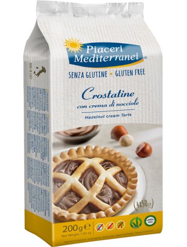 Piaceri mediterranei crostatina con crema di nocciola 4 x 50g