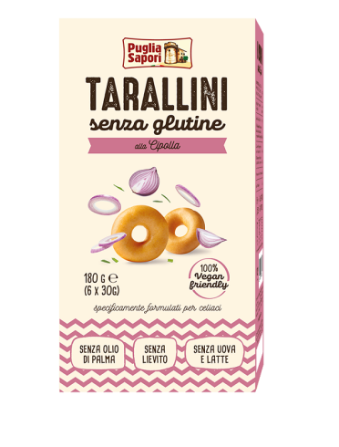 Puglia sapori tarallini alla cipolla 6 bustine 30 g