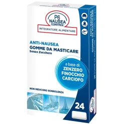 P6 NAUSEA CONTROL 24 GOMME DA MASTICARE SENZA ZUCCHERO