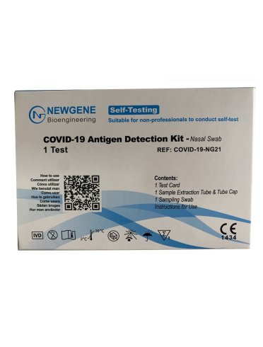 Test antigenico rapido covid-19 newgene autodiagnostico determinazione qualitativa antigeni sars-cov-2 in tamponi nasalimediante immunocromatografia