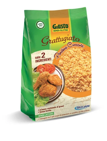 Giusto senza glutine grattugiato panatura croccante 200 g Giusto senza glutine grattugiato panatura croccante 200 g