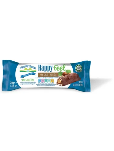 Happy farm happy feel cacao e nocciola mono 30 g Happy farm happy feel cacao e nocciola mono 30 g