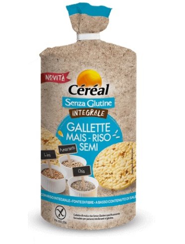 Cereal senza glutine integrale gallette mais riso semi 115 g