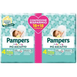 PAMPERS BABY DRY PANNOLINI DUO DOWNCOUNT MAXI 36 PEZZI