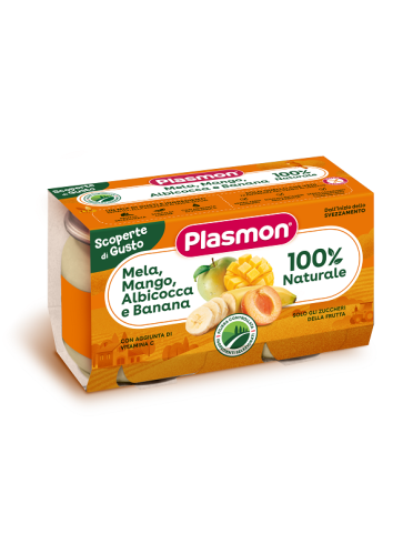 Plasmon omogeneizzato mela mango albicocca banana 2 pezzi da104 g