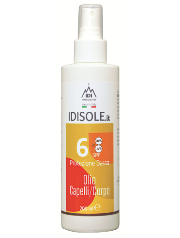 Idisole-it spf6 olio corpo capelli 200 ml