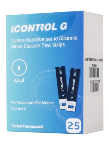 Strisce misurazione glicemia icontrol g 25 pezzi