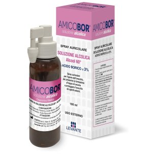 Amicobor Soluzione Alcolica Igiene Auricolare 100 ml