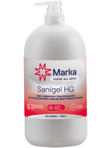 Marka sanigel hg gel disinfettante mani alcool 70% 1 litro