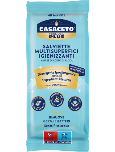 Casaceto salviettine igienizzanti aroma neutro 40 pezzi