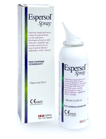 Soluzione nasale espersol spray ipertonica a base di acqua di mare e acido ialuronico 0,02% 100 ml