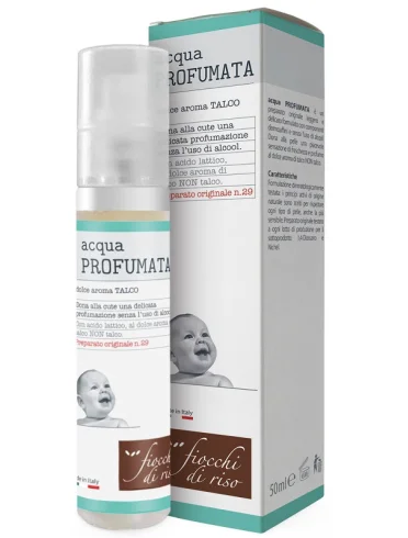 Fiocchi di riso acqua profumata rinfrescante talco 50 ml Fiocchi di riso acqua profumata rinfrescante talco 50 ml