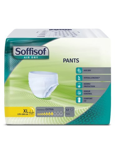 Pannolone soffisof air dry pants extra extra large 12 pezzi