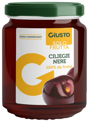 Giusto solo frutta marmellata ciliegie nere 284 g Giusto solo frutta marmellata ciliegie nere 284 g