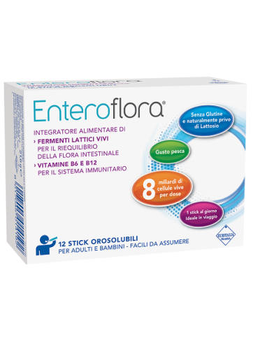 Enteroflora 12 stick orosolubili