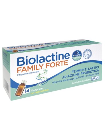 Biolactine family forte 10 miliardi 14 flaconcini da 9 ml