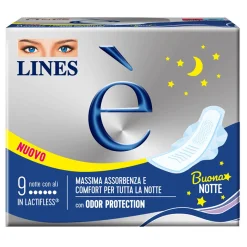 Lines è Assorbenti Notte Carry Pack 9 Pezzi