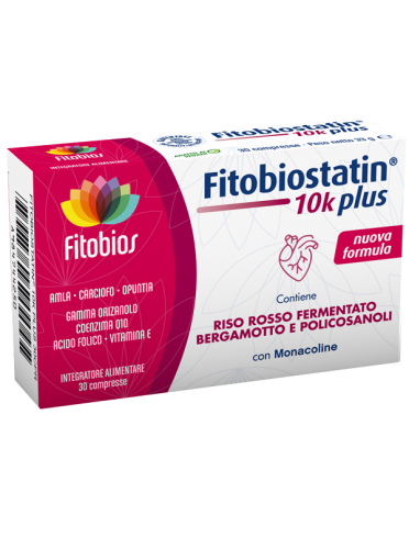 Fitobiostatin 10k plus integratore colesterolo 30 compresse