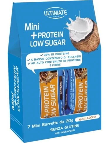 Ultimate mini +protein low sugar protein 7 pezzi da 20 g Ultimate mini +protein low sugar protein 7 pezzi da 20 g