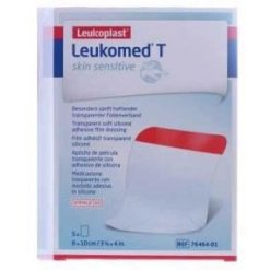 LEUKOMED T PLUS SKIN SENSITIVE MEDICAZIONE POST-OPERATORIA TRASPARENTE MPERMEABILE CON MASSA ADESIVA AL SILICONE 8X10CM5 PEZZI