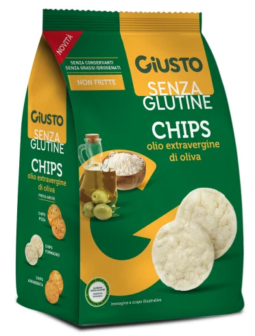 Giusto senza glutine chips olio extravergine di oliva 40 g Giusto senza glutine chips olio extravergine di oliva 40 g
