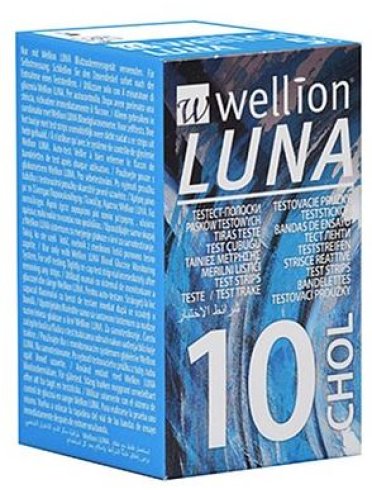Wellion luna 10 strips strisce per misurazione colesterolo
