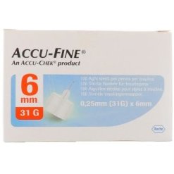 Accu-Fine Ago per Penna da Insulina G31 6mm 100 Pezzi