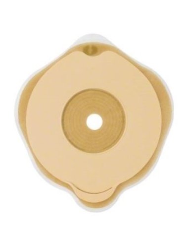 Placca piana flexima key 60 mm con protettore cutaneo idrocolloidale e flangia 5 pezzi