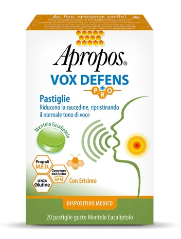 Apropos vox defens pro mentolo eucalipto 20 pastiglie Apropos vox defens pro mentolo eucalipto 20 pastiglie