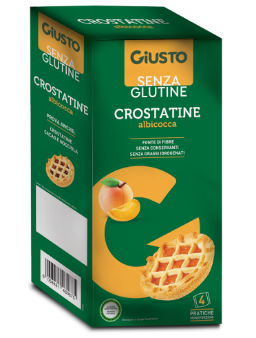 Giusto senza glutine crostatina albicocca 4 pezzi da 45 g