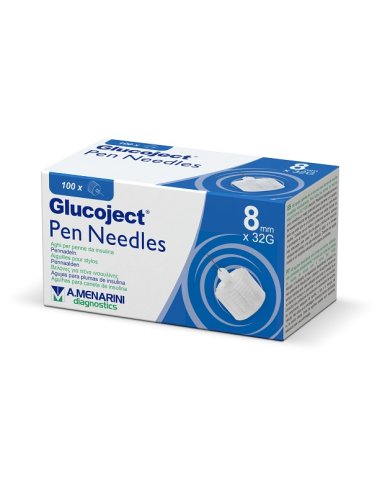 Ago per penna da insulina glucoject 8 mm gauge 32 100 pezzi