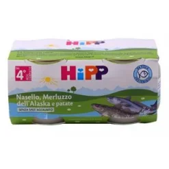 HIPP OMOGENEIZZATO NASELLO/MERLUZZO DELL'ALASKA E PATATE 2 X80 G