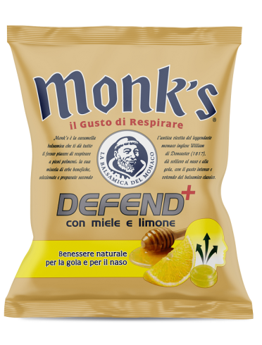 Monks caramelle defend miele limone 46 g
