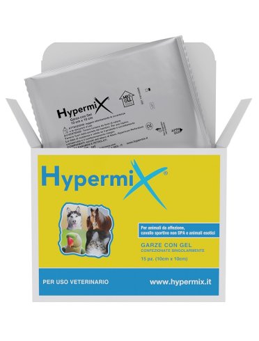 Hypermix garze detergenti per animali 10x10cm 15 pezzi
