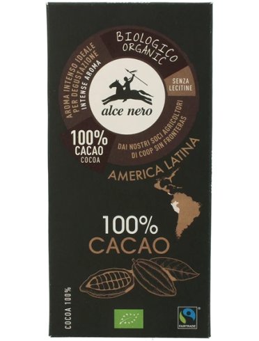 Tavoletta cioccolato extrafondente bio 100% cacao 50 g