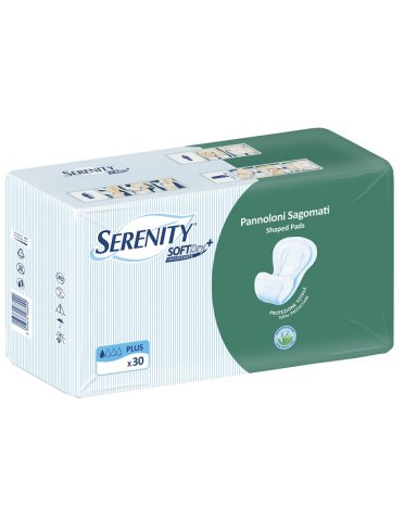 Pannolone per incontinenza sagomato serenity softdry+ aloe plus 30 pezzi
