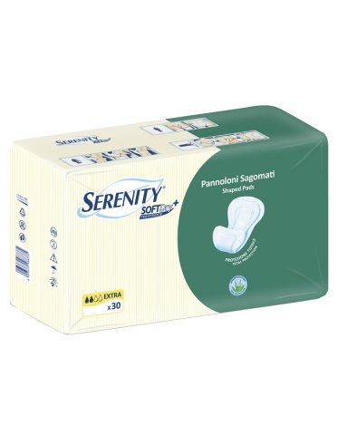 Pannolone per incontinenza sagomato serenity softdry+ aloe extra 30 pezzi