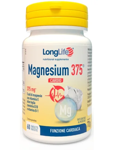 Longlife magnesium 375 cardio 60 tavolette Longlife magnesium 375 cardio 60 tavolette