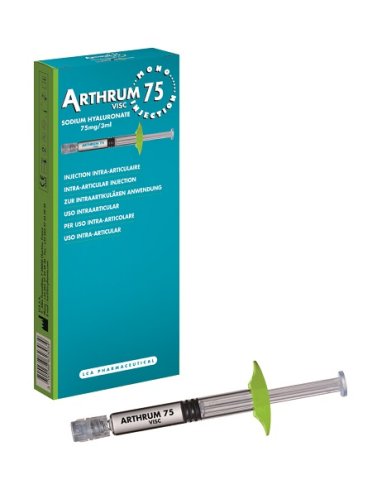 Siringa intra-articolare arthrum visc 75 mono injection acido ialuronico 3 ml