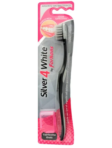 Spazzolino silver 4 white forhans 1 pezzo Spazzolino silver 4 white forhans 1 pezzo