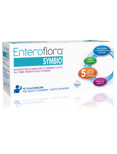 Enteroflora symbio integratore fermenti lattici 12 flaconcini