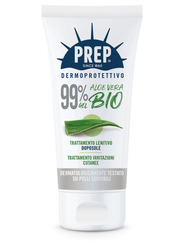 Prep dermoprotettivo 99% gel aloe vera bio trattamento lenitivo doposole irritazioni cutanee 150 ml