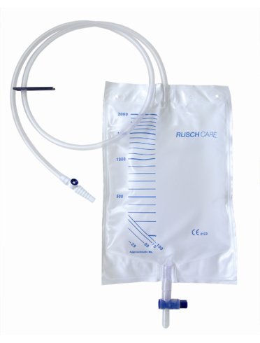 Sacca di drenaggio letto per incontinenza 2000ml in pvc convalvola di non ritorno e scarico sterile con tubo di raccordo 120cm 1 pezzo riutilizzabile