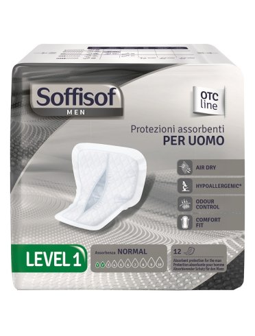 Pannolone per incontinenza sagomato soffisof men level 1 12pezzi