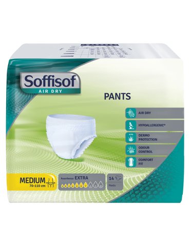 Pannolone pull up soffisof air dry extra taglia medium 14 pezzi