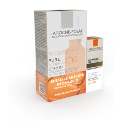 La Roche-Posay - Vitamin C 10 Siero Viso 30 ml + Anthelios Age Correct Fluido Viso con Protezione Solare Molto Alta SPF 50 3 ml